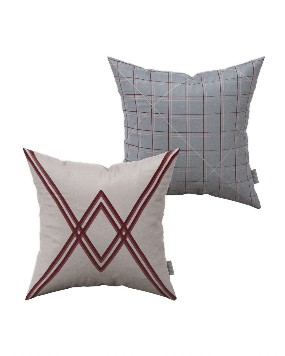 Jasmine + Burgundy - Set di 2 cuscini decorativi
