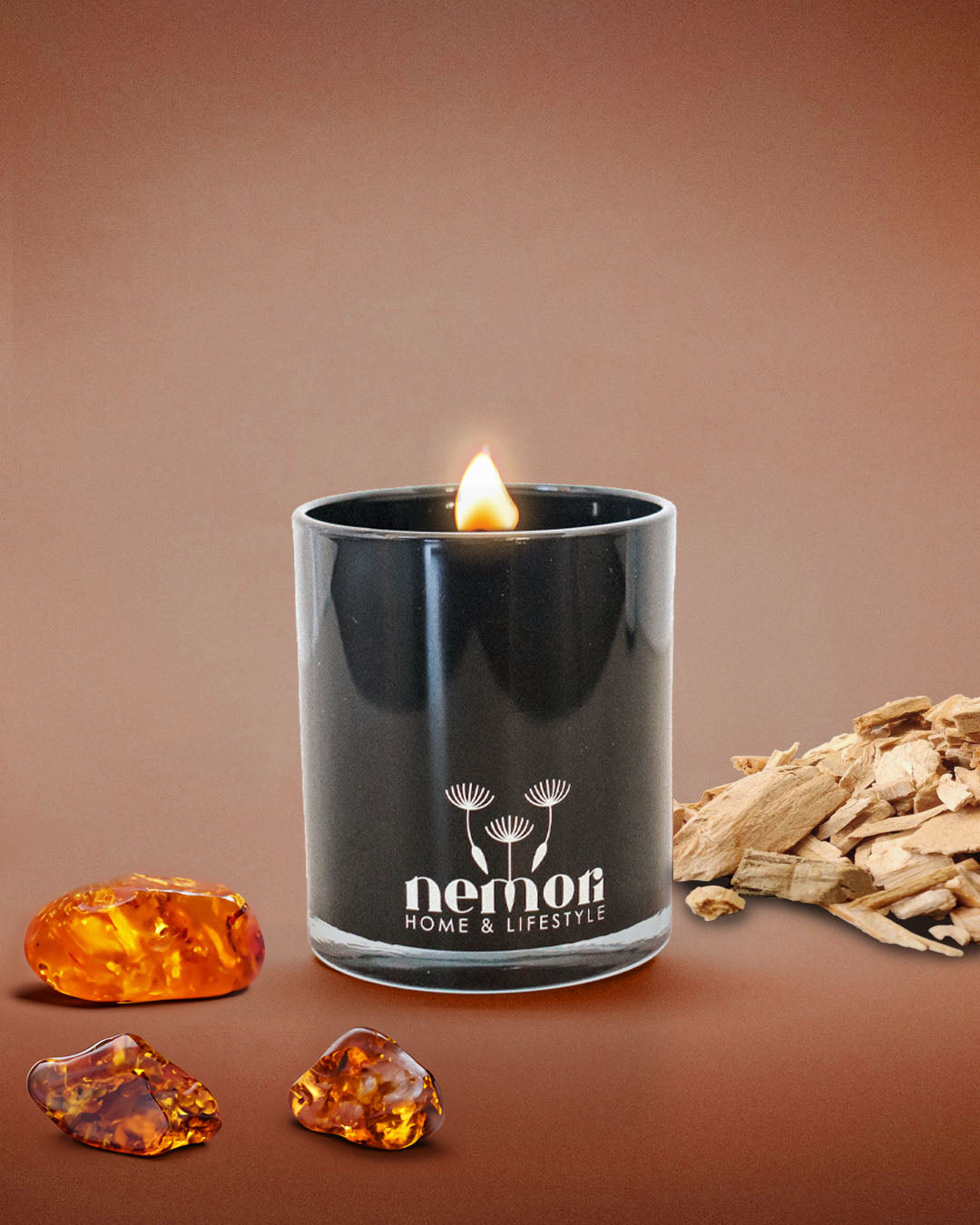 Amber & Cedarwood Candela Profumata 225g