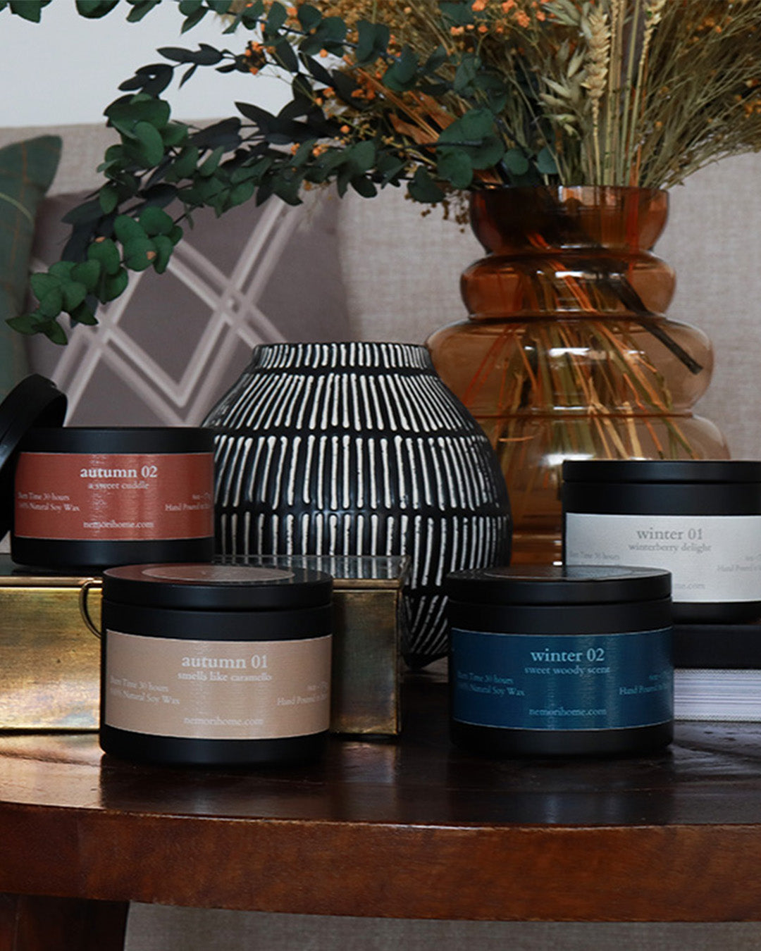 Fall-Winter Scented Candles Tin Set - 4 pieces