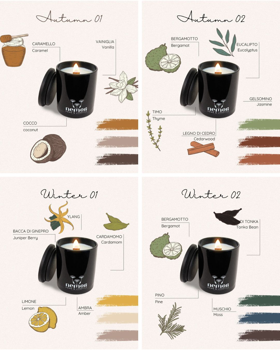 Custom Set of Scented Candle + Reed Diffuser