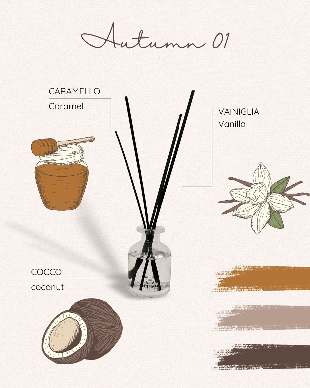 Autumn 01 Reed Diffuser 100ml | Smells like caramello