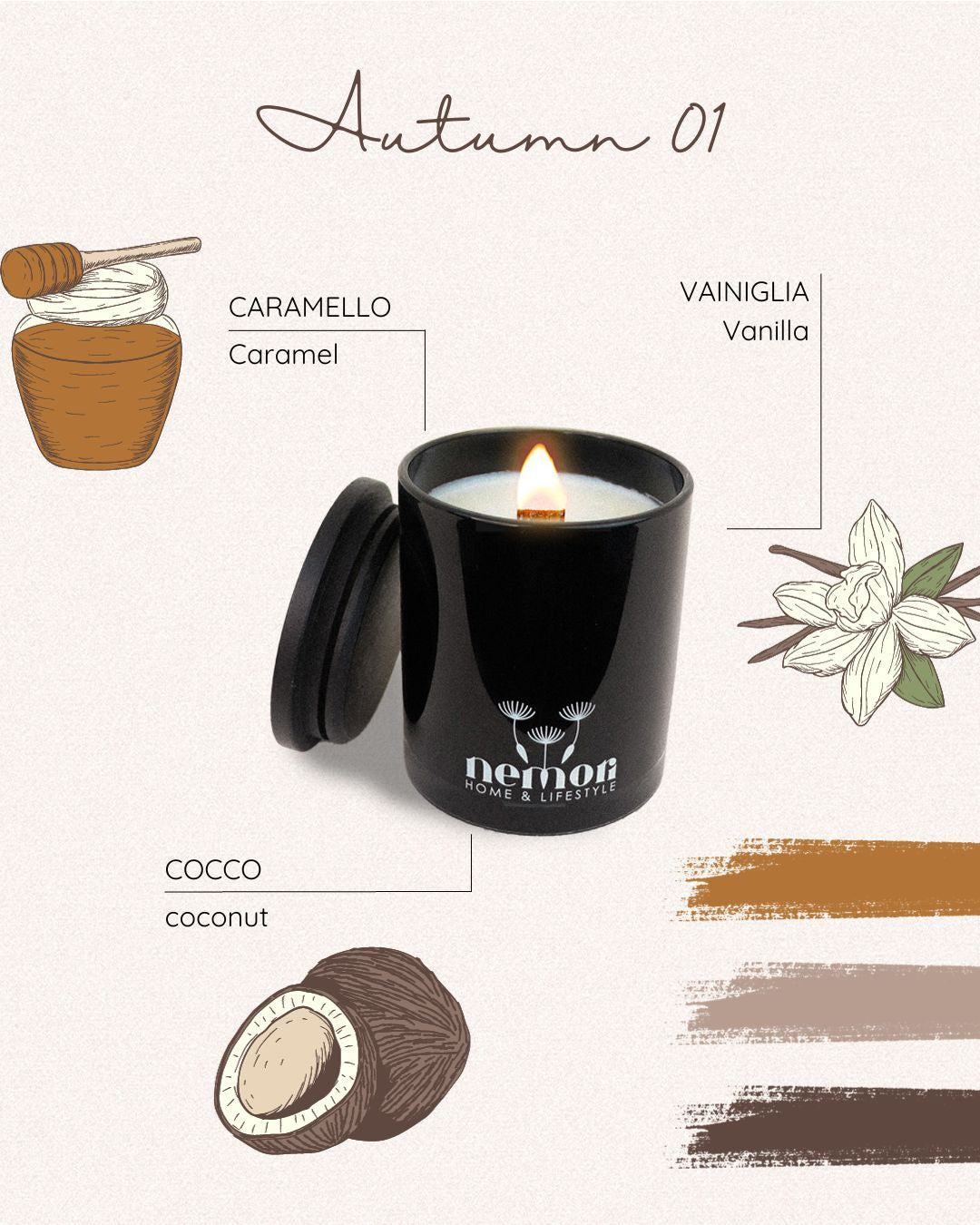Autumn 01 Scented Candle 225g | Smells like caramello