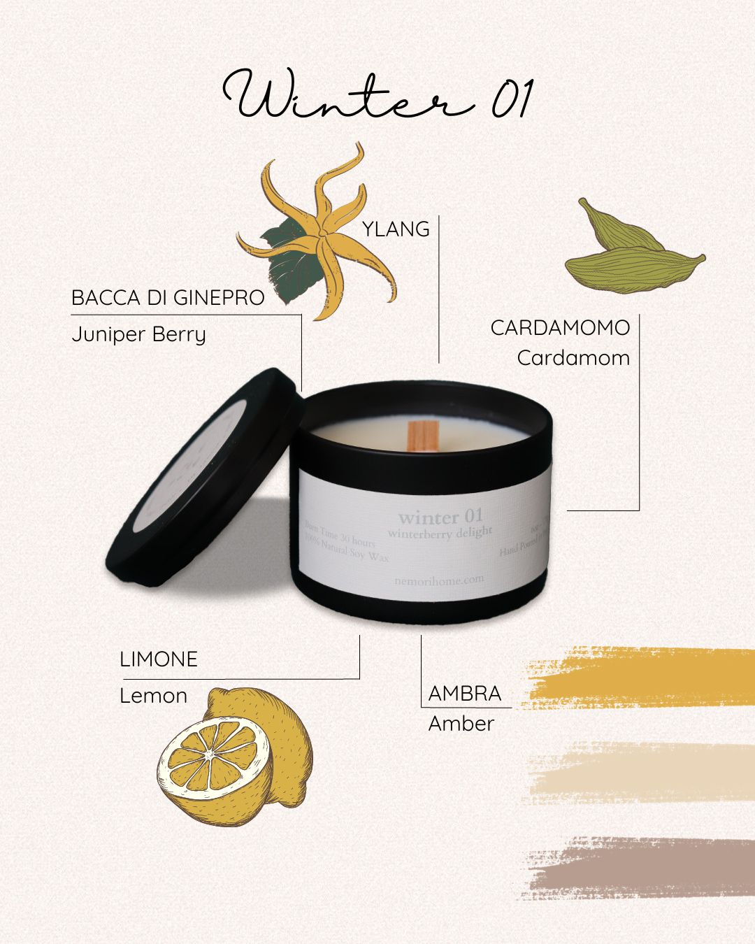 Winter 01 Scented Candle 170g | Winterberry Delight