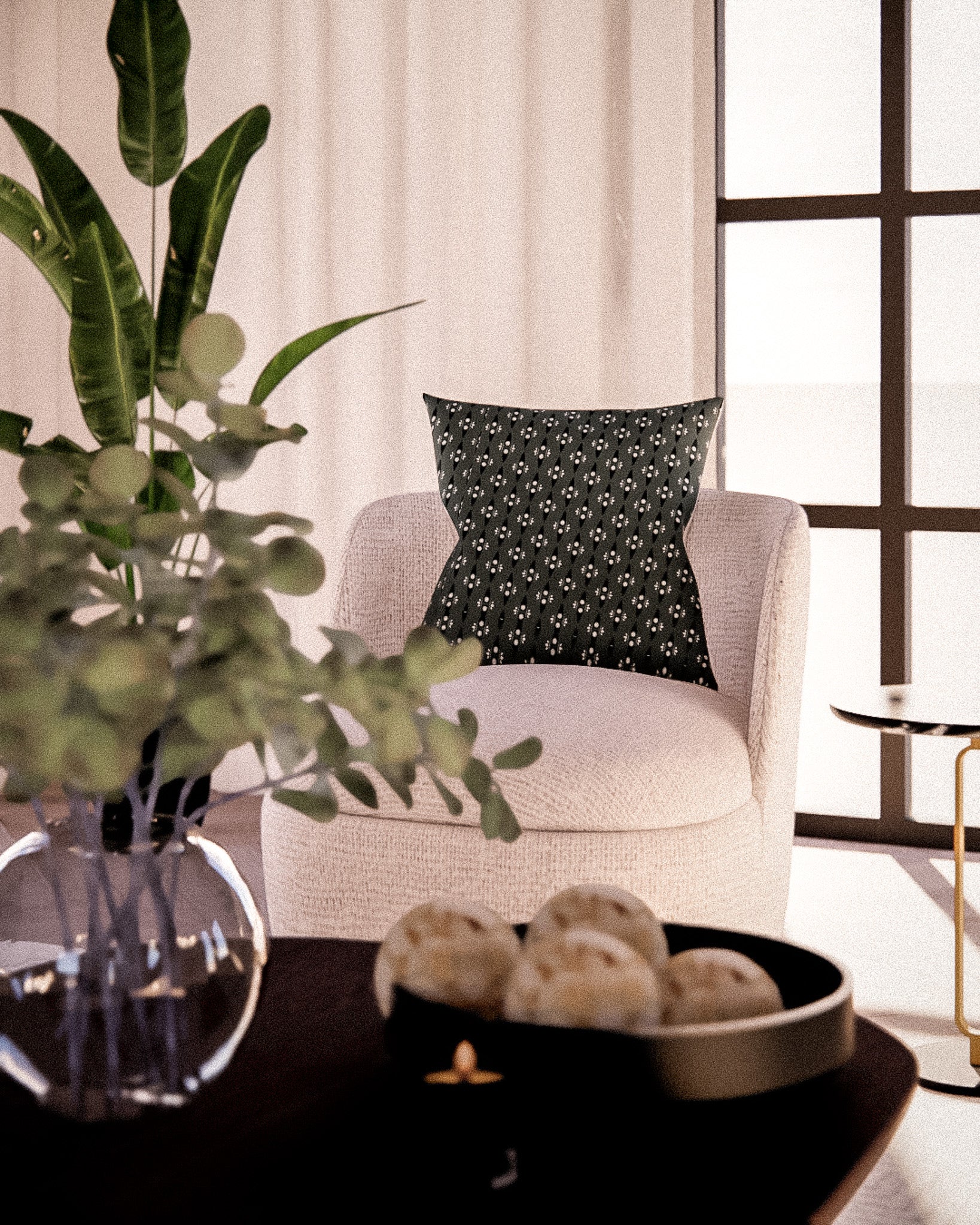 Plume Teal | Copricuscino decorativo