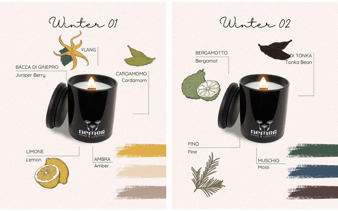Winter - 2 candele profumate - Set 225g - Winterberry Delight + Sweet Woody Scent