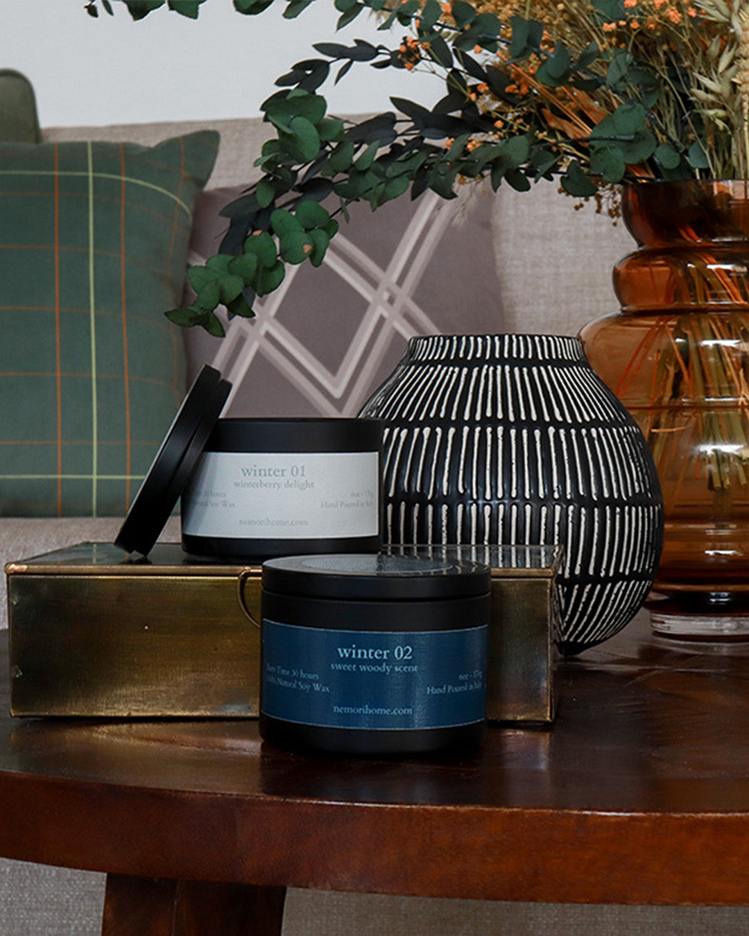 Winter - 2 candele profumate - Tin set 170g - Winterberry Delight + Sweet Woody Scent