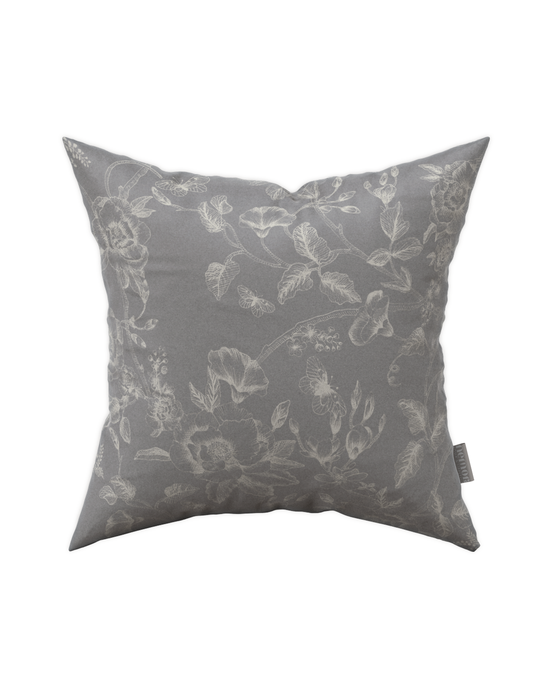 Peacock Silver Pillow Cover