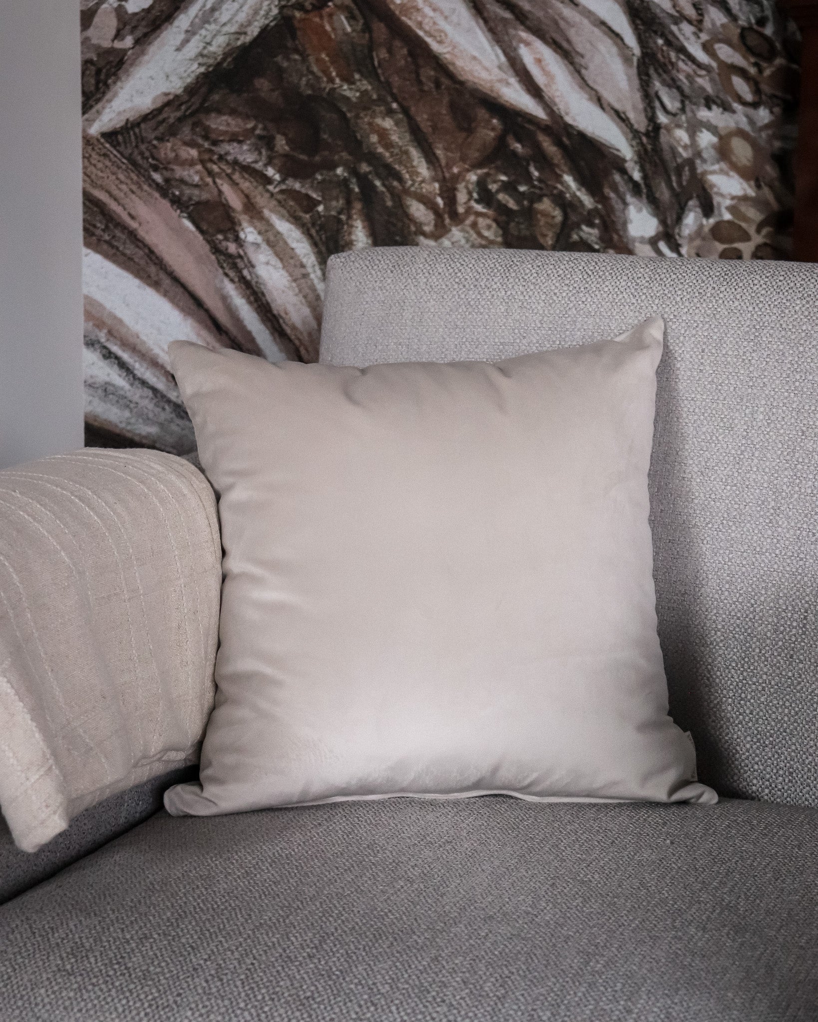 Ivory Solid 45x45 Pillow Cover