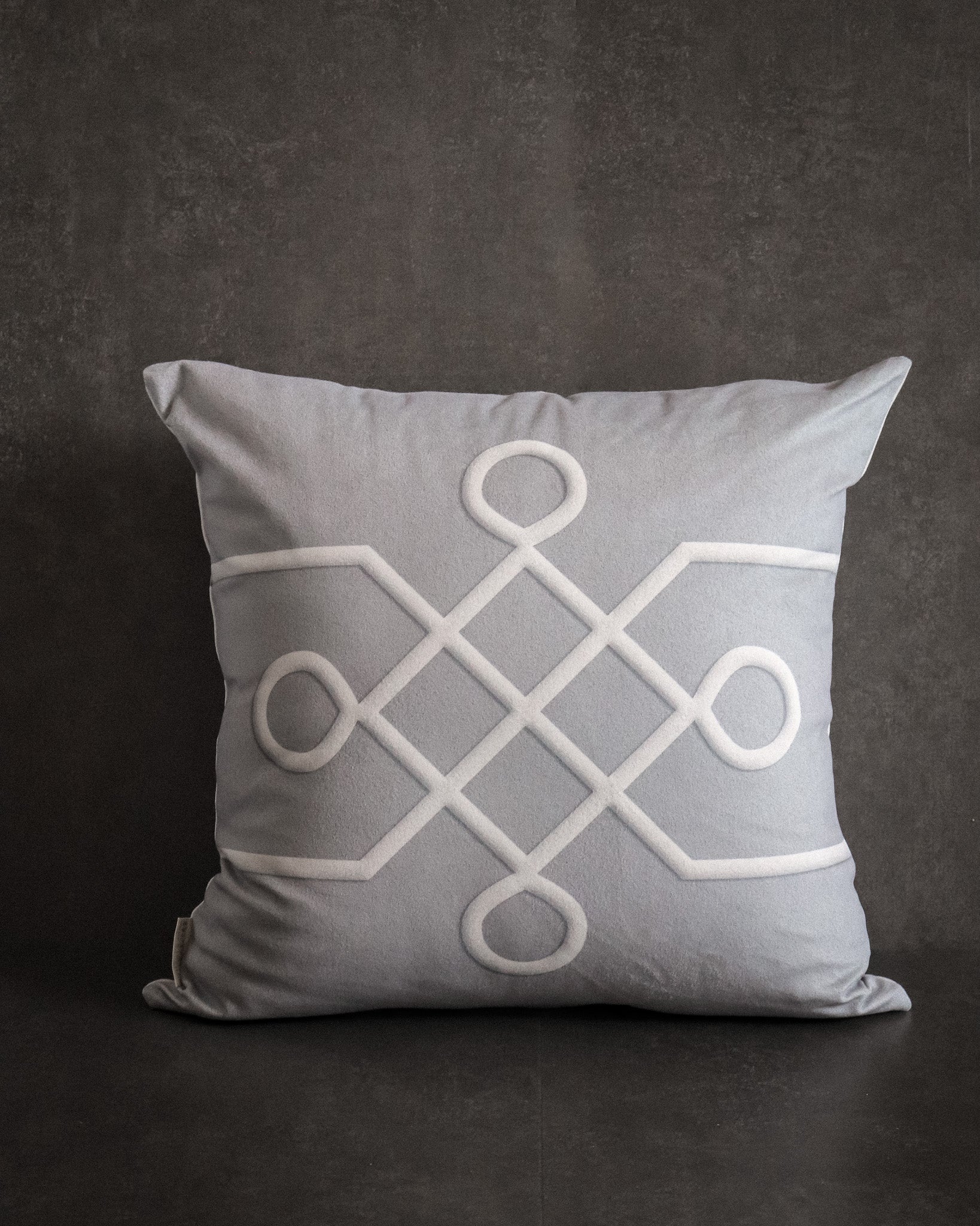 Mizuhiki Silver Pillow Cover