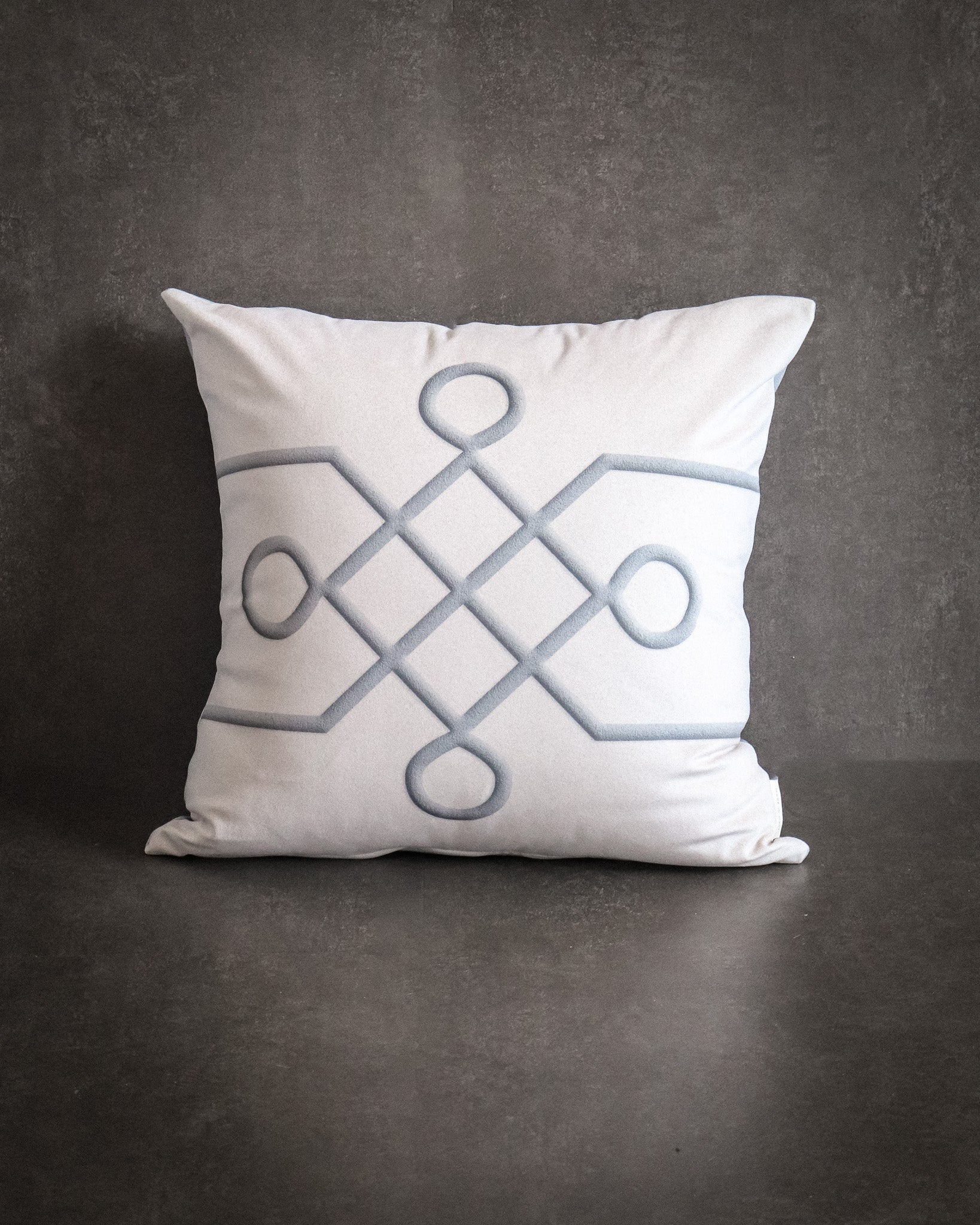 Mizuhiki Silver Pillow Cover