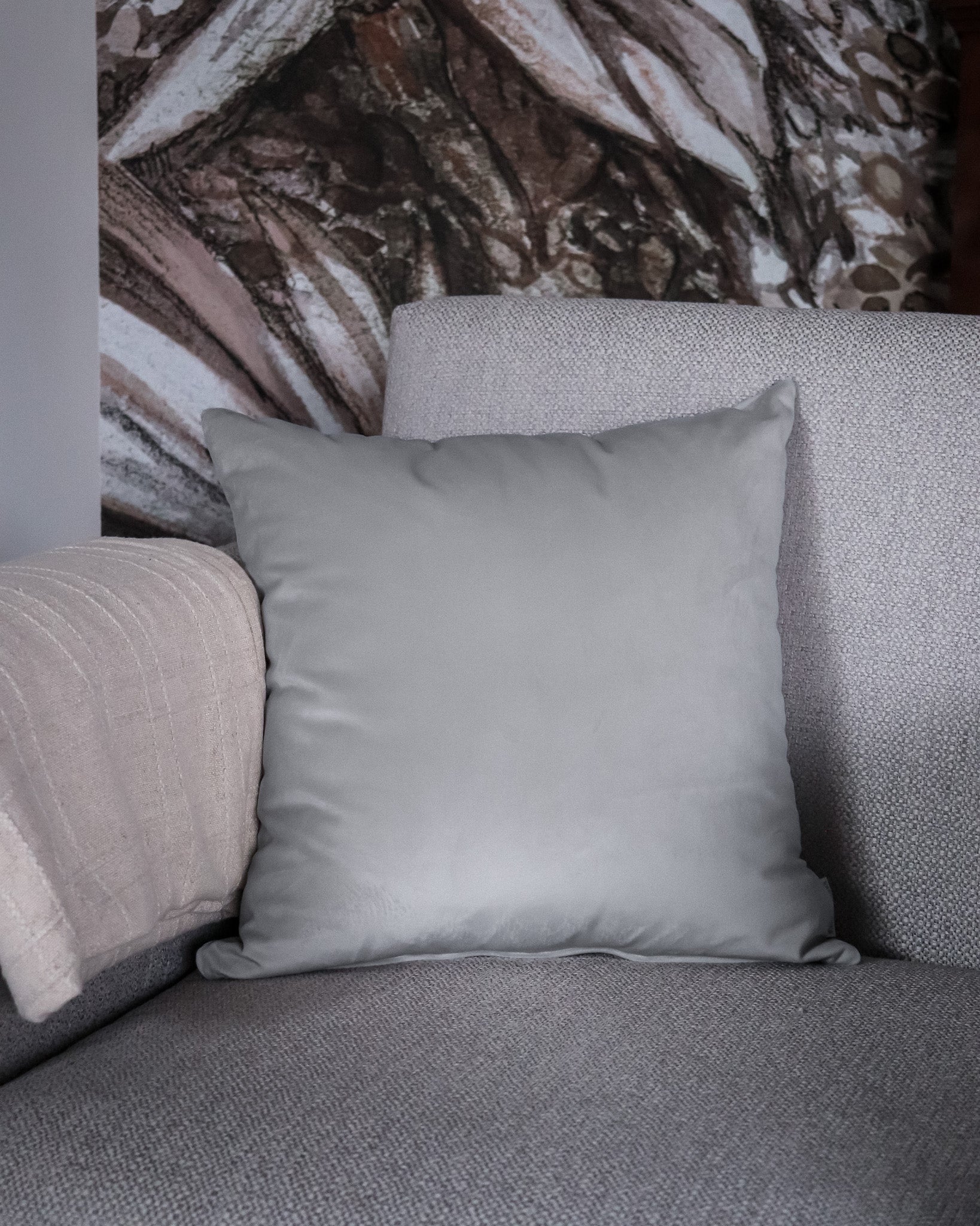 Silver Solid 45x45 Pillow Cover