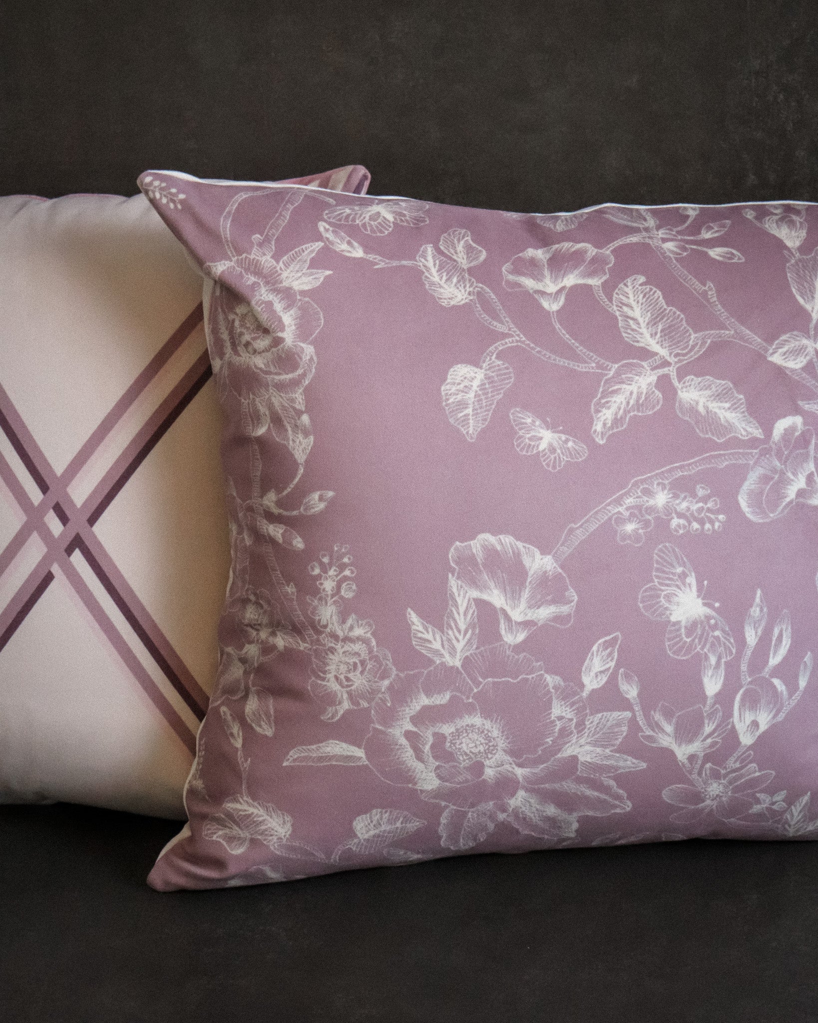 Peacock Pink Pillow Cover